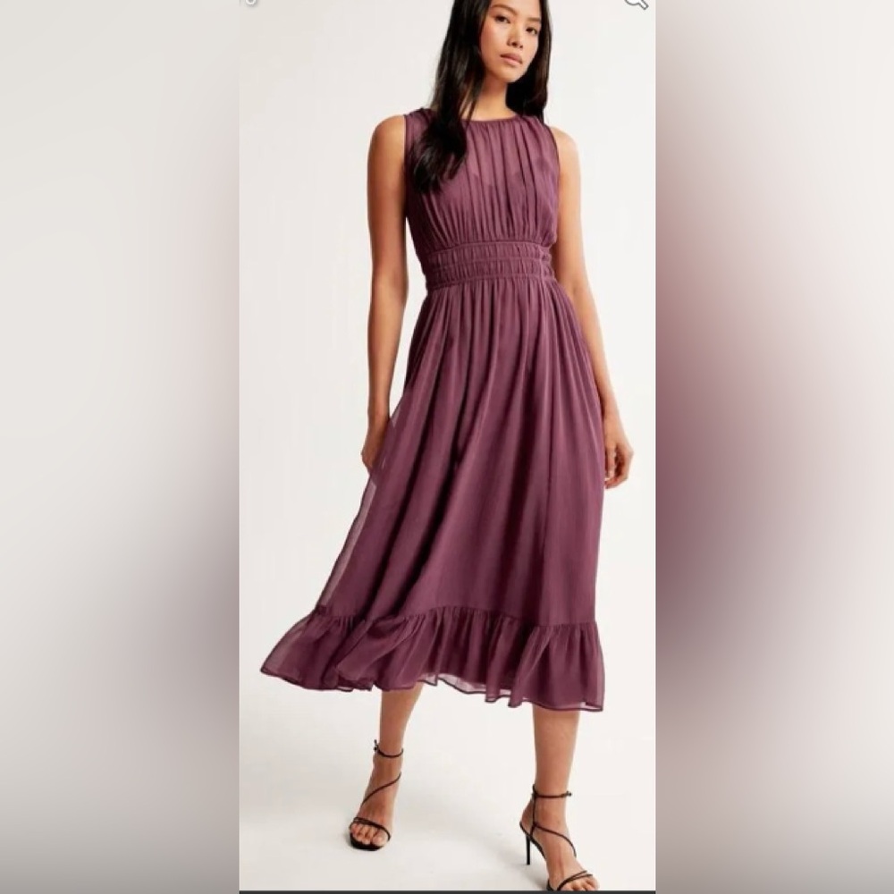 New NWT Abercrombie & Fitch A & F Easy High-Neck Midi Dress XXS